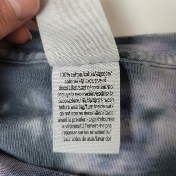 VICTORIA'S Secret PINK Logo Long Sleeve Top Tie Dye XS - Picture 5 of 9